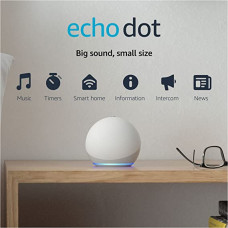 Nuevo Echo Dot (4.ª generación) | Altavoz inteligente con Alexa (Blanco)
