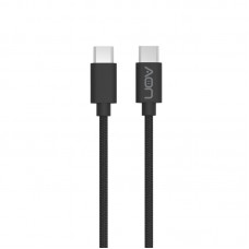 Cable USB-C a USB-C AON AO-CB-5010 2 Metros Trenzado Negro