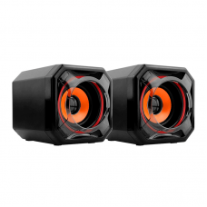 Bocina 2.0 Argom Volcano Bass USB 5W Rojo-Negro
