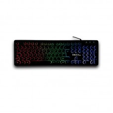 BROCS, Teclado Gamer Multimedia, Retroiluminado, 267RGB, Aerodinámico, Elegante Y Ergonómico – KBBRG267RGB
