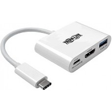 Tripp Lite USB C to HDMI Multiport Video Adapter Converter 1080p w/ USB-A Hub & USB-C PD Charging, Thunderbolt 3 CompatibleUSB Type C to HDMI, USB-C to HDMI, USB Type-C to HDMI - Adaptador de vídeo externo - USB-C 3.1
